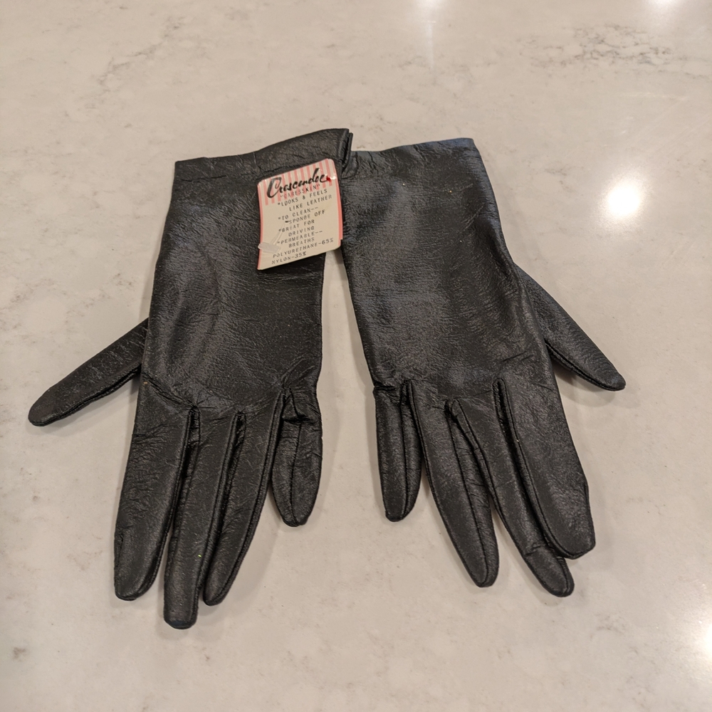 Crescendo Looks & Feels Like Leather Great For Driving Black Women's Gloves